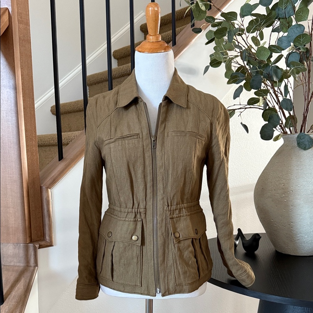 J. Crew Women's Brown Utility Jacket like new. Size 2 -  Free Shipping!